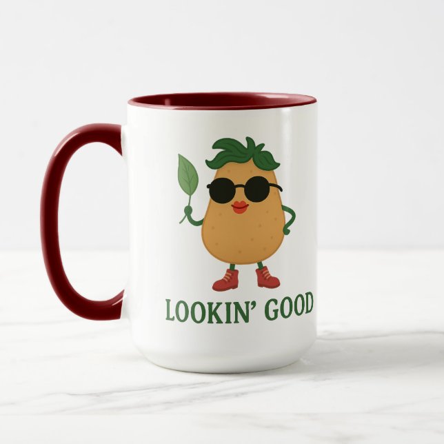 Funny Cute Potato Combo Mug Mugg (Vänster)