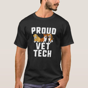 Funny Cute Proud Vet Tech Animal Lover Tee