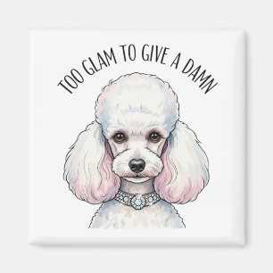 Funny Cute Pudel för Glam-citat Magnet