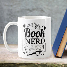 Funny Cute Quote Bok Nerd Kaffemugg