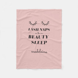 Funny Cute Quote Lash Nap Blanket Baby Rosa Fleecefilt