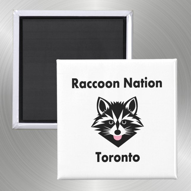 Funny Cute Raccoon Nation Toronto Light-Färg Magnet (Skapare uppladdad)