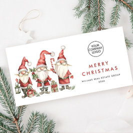 Funny Cute Santa Gnomes jul Corporate Julkort