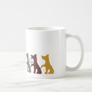 Funny Cute Sex Hundar Grått Gult Brown Kaffemugg