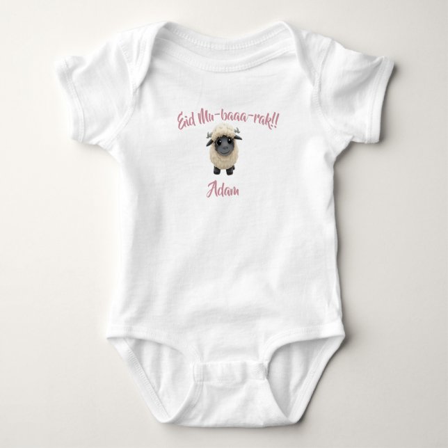 Funny cute Sheep Eid Adha funny Baby Clothes  T Shirt (Framsida)