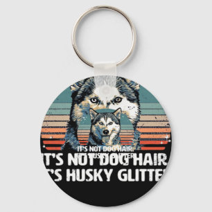 Funny & Cute Siberian husky Hund Glitter Classic T Nyckelring