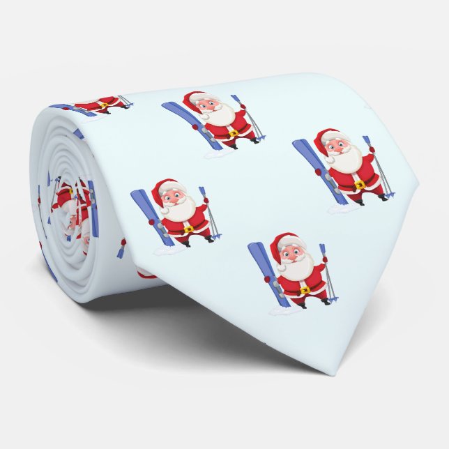 Funny Cute Skiing jultomten Slips (Rullad)