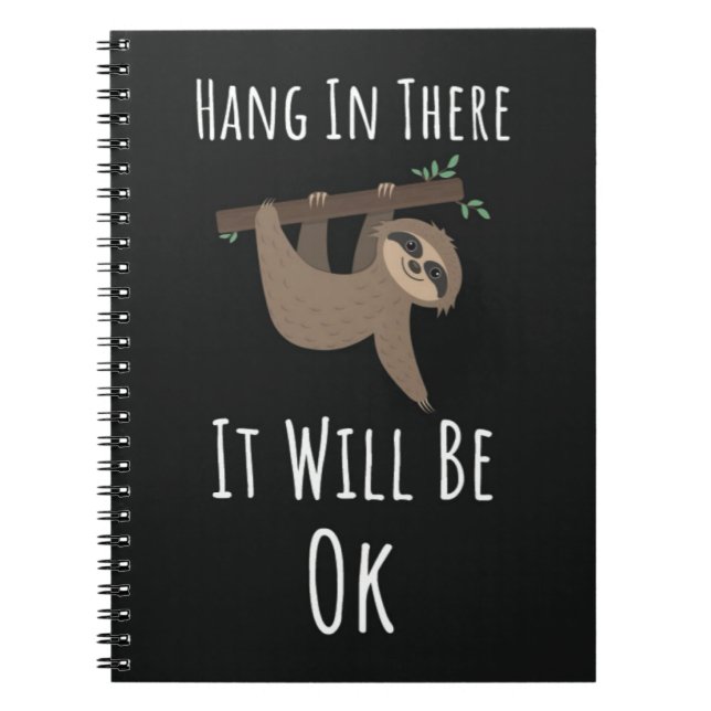 Funny Cute Sloth Gifts Animals Relax Slow Life Anteckningsbok (Framsidan)