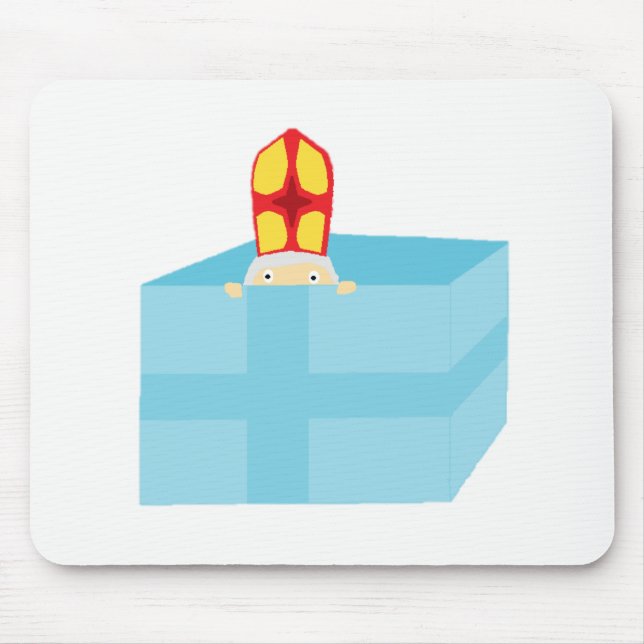 Funny Cute St. Nicholas Dutch Sinterklaas Kids Art Musmatta (Framsidan)