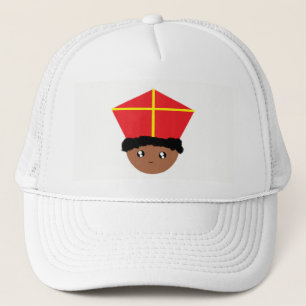 Funny Cute St. Nicholas Miter Zwarte Piet Kids Art Keps