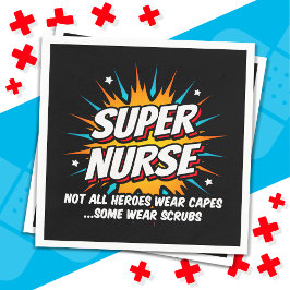 Funny Cute Superthea Toppen Nurse Apprecision Pappersservett