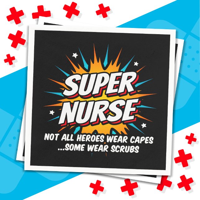 Funny Cute Superthea Toppen Nurse Apprecision Pappersservett (Skapare uppladdad)