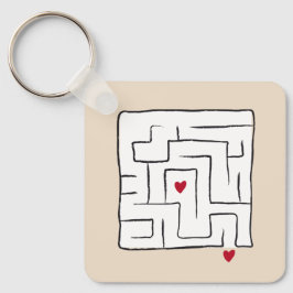 Funny Cute Sweet hand plockade Maze Valentine Gift Nyckelring