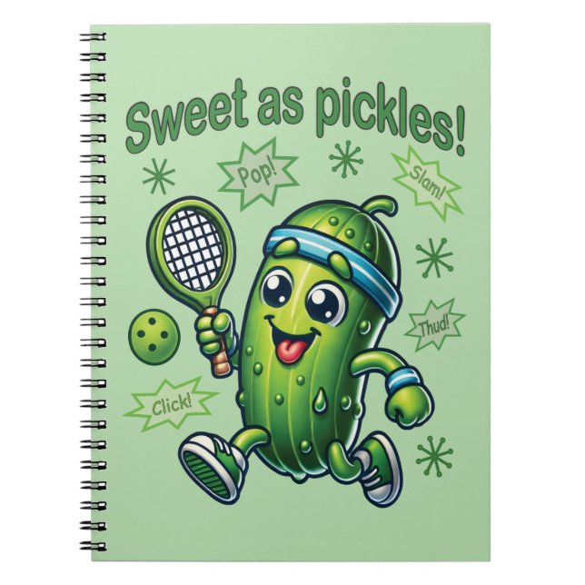 Funny Cute Sweet som Pickles Pickleball Anteckningsbok (Framsidan)