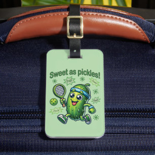 Funny Cute Sweet som Pickles Pickleball Bagagebricka