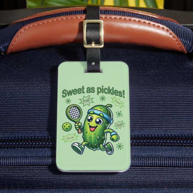 Funny Cute Sweet som Pickles Pickleball Bagagebricka (Framsida Insitu 2)