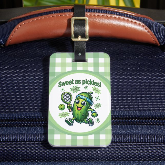 Funny Cute Sweet som Pickles Pickleball Bagagebricka (Framsida Insitu 2)