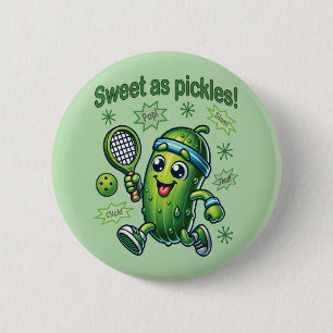Funny Cute Sweet som Pickles Pickleball Knapp