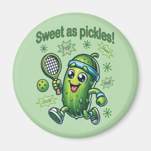 Funny Cute Sweet som Pickles Pickleball Magnet