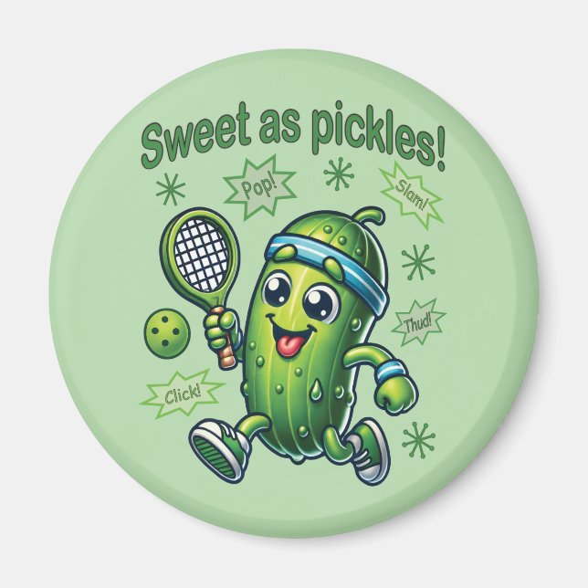 Funny Cute Sweet som Pickles Pickleball Magnet (Framsidan)