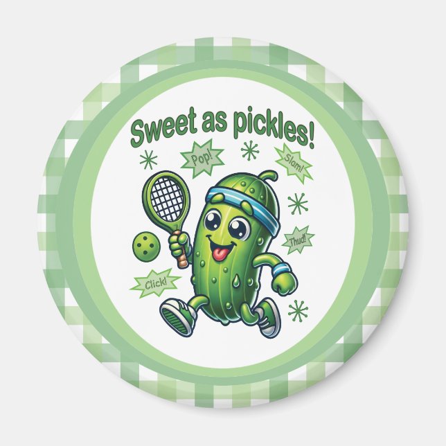 Funny Cute Sweet som Pickles Pickleball Magnet (Framsidan)