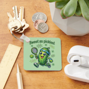 Funny Cute Sweet som Pickles Pickleball Nyckelring