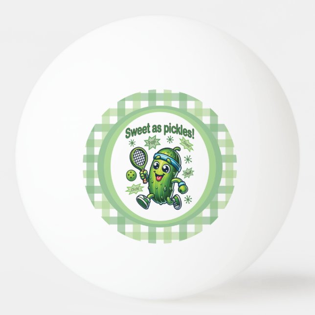 Funny Cute Sweet som Pickles Pickleball Pingisboll (Framsidan)