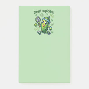 Funny Cute Sweet som Pickles Pickleball Post-it Block