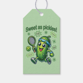 Funny Cute Sweet som Pickles Pickleball Presentetikett