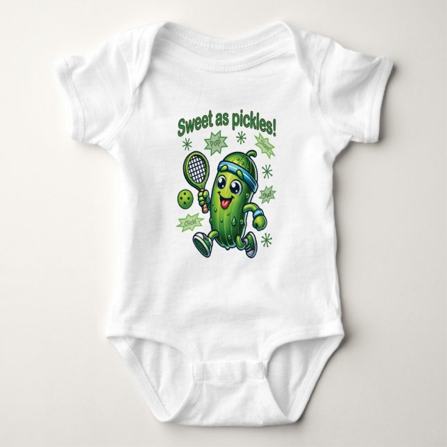 Funny Cute Sweet som Pickles Pickleball T Shirt (Framsida)