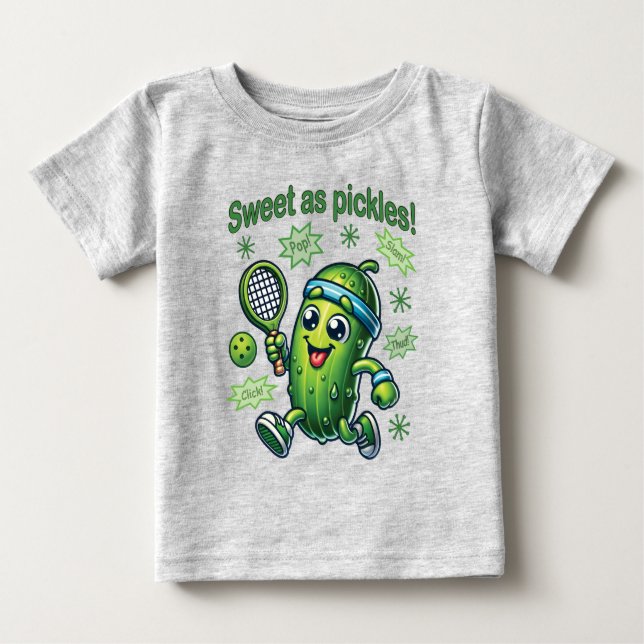Funny Cute Sweet som Pickles Pickleball T Shirt (Framsida)