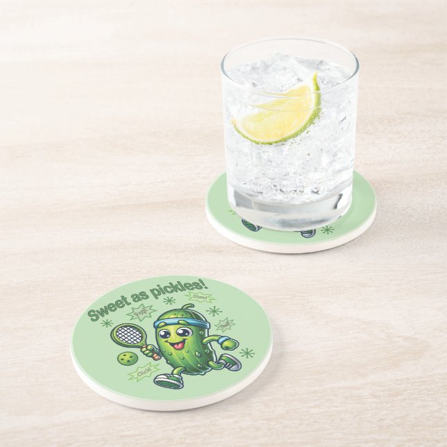 Funny Cute Sweet som Pickles Pickleball Underlägg (Sidan)