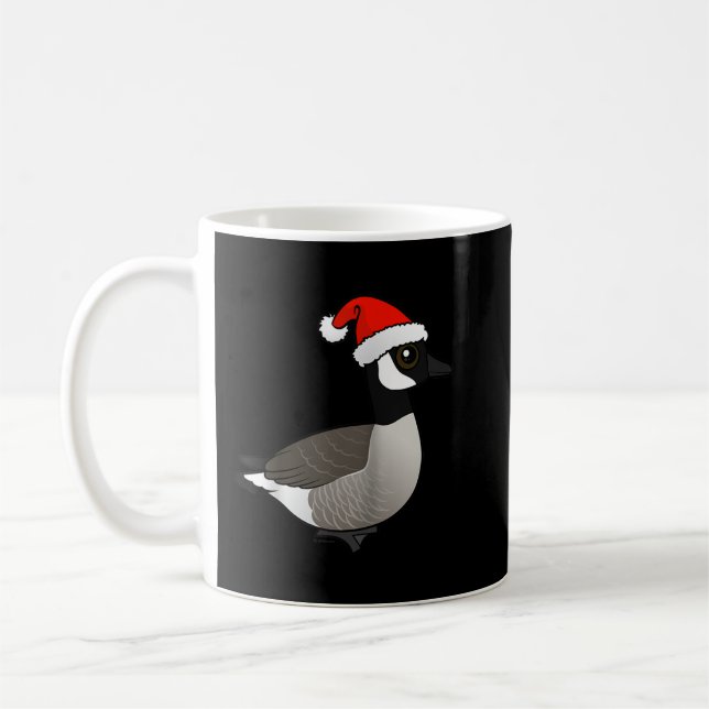 Funny Cute Tecknad Santa Canada Goose jul Gi Kaffemugg (Vänster)