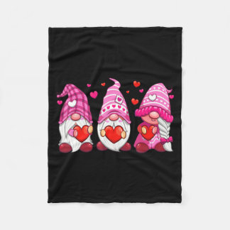 Funny Cute Three Gnomies Nk Hearts Matching Vale  Fleecefilt