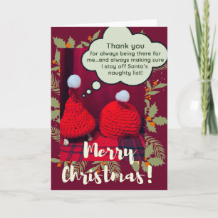 Funny Cute Tortoise Best Friends in in Santa Hats Kort