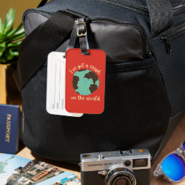 Funny Cute Traveler-ryggpackare Bagagebricka