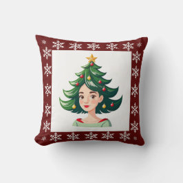 Funny Cute Trendig Snyggt Elegant Julgran Kudde