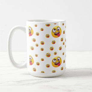 "Funny Cute Tunga-Out Emoji Design" Kaffemugg
