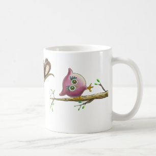 Funny Cute Uggla Bild Kaffemugg