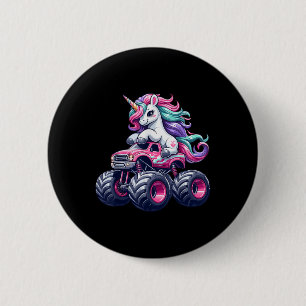 Funny Cute Unicorn Riding A Rosa Monster Lastbil G Knapp
