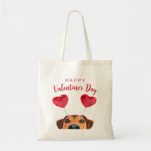 Funny Cute Valentine Day Hund Heart Headband Tygkasse
