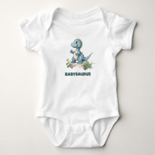 Funny Cute Watercolor Dinosaur-Personlig T Shirt