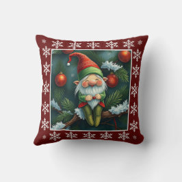 Funny Cute Winter Whimsical Scandinavian Gnome Kudde
