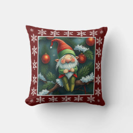 Funny Cute Winter Whimsical Scandinavian Gnome Kudde