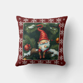 Funny Cute Winter Whimsical Scandinavian Gnome Kudde