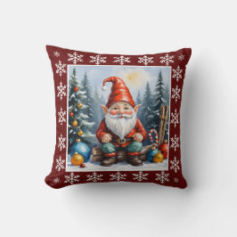 Funny Cute Winter Whimsical Scandinavian Gnome Kudde