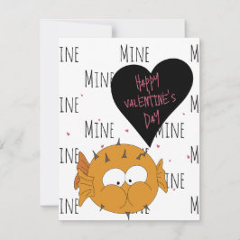 Funny Cute “You’re Swell” Puffer Fish Pun  Anteckningskort