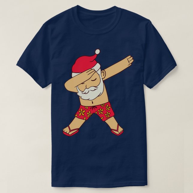 Funny Dab Dance Julafton Gift Summer Dabbing Hawai T Shirt (Design framsida)
