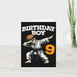 Funny Dabbing 9:e födelsedag Karate 9-åring B Kort