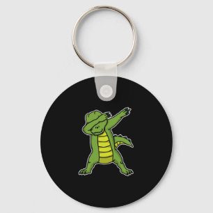 Funny Dabbing Alligator Dab Crokodilian Älskare Gi Nyckelring